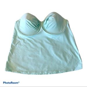 J. Crew Tankini Swim Top NWT Mint Green D Cup XXXS